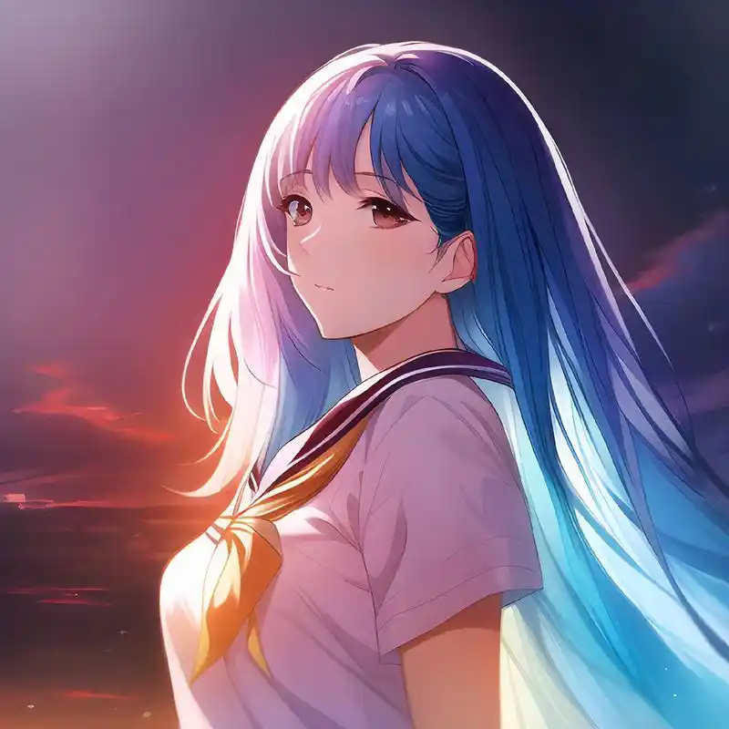 气质极佳的高清动漫少女头像