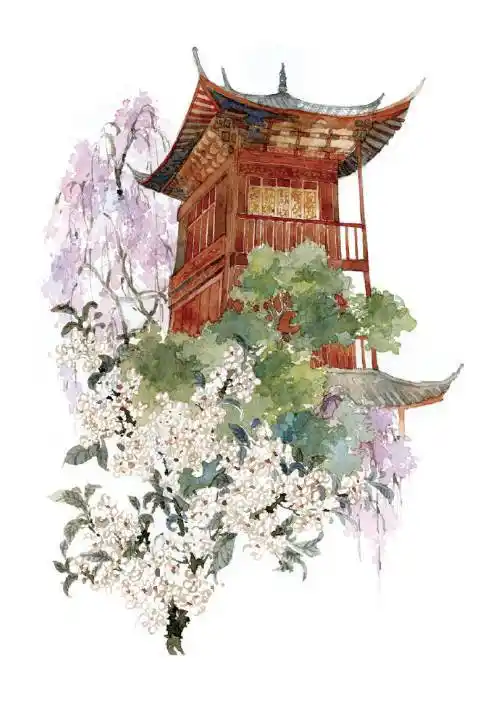 古建筑水彩画 古建筑水彩画法步骤