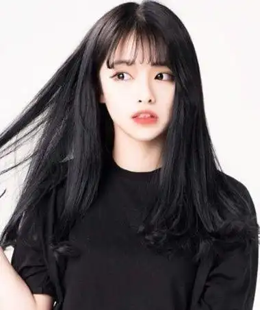 披肩的乌黑秀发披肩美发造型设计