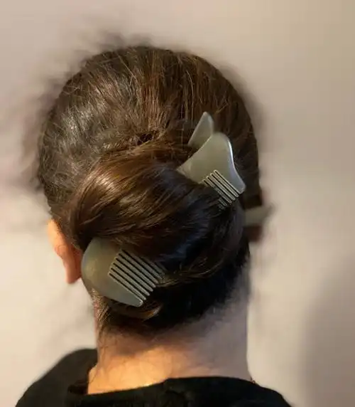 羊角梳羊角簪盘发教程分享