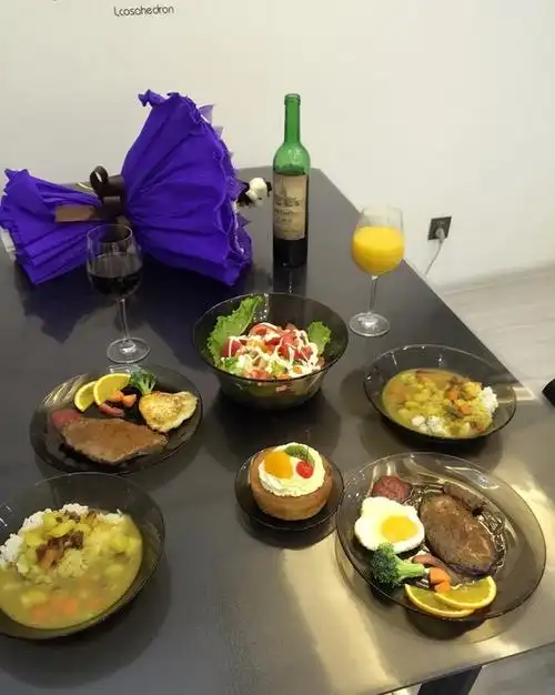 andybabylove做的两个人的简单西餐
