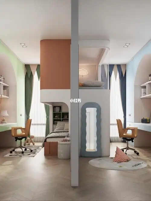 1房改出2间儿童房给两个娃的舒适小窝