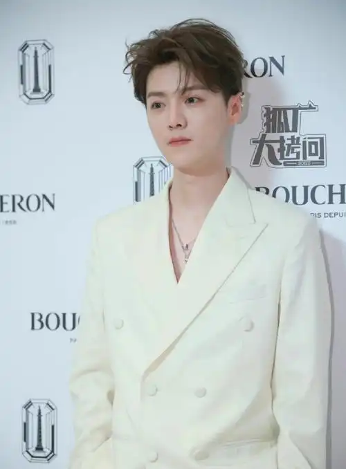 鹿晗戴耳骨钉##鹿晗项链好长