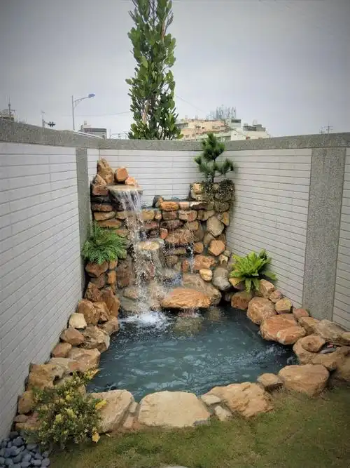 水池瀑布造景-祥艺造园景观设计-彰化景观设计-小工匠修缮网