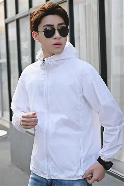 夏季防晒衣男士超薄外套潮薄款透气宽松大码冰丝钓鱼服男新款