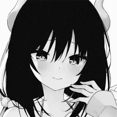 优质女生头像动漫黑白图片