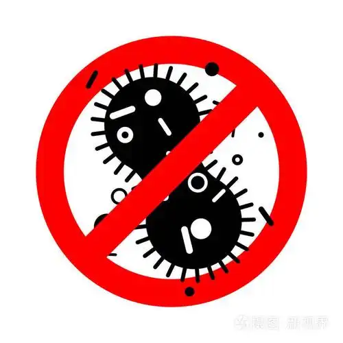停止病毒细菌禁止红色路标微生物致病感染细胞疾病禁令矢量插图