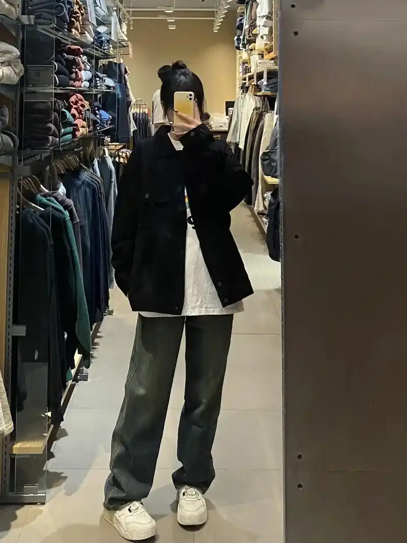 ootd | 这件黑色牛仔外套有点帅!