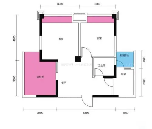 50平米实用小户型平面图
