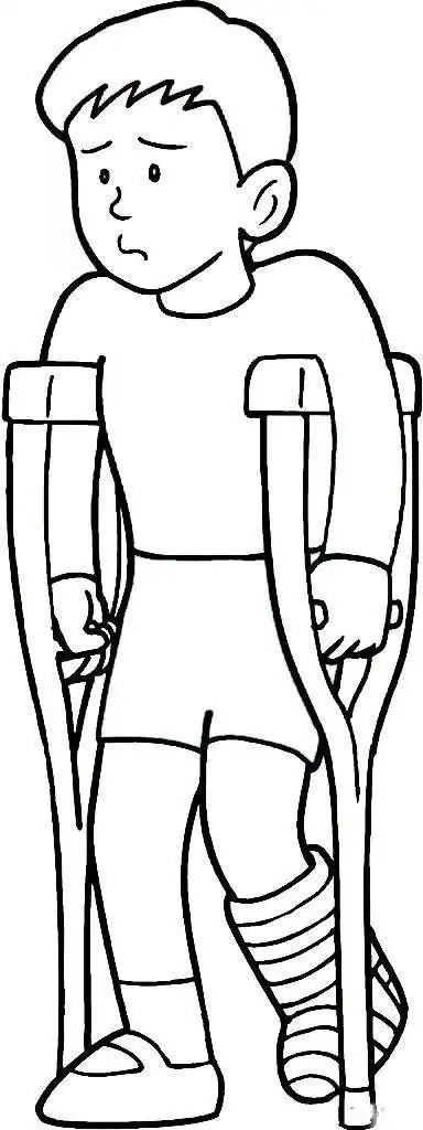 小男孩简笔画侧身