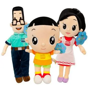 贝酷 大头儿子小头爸爸围裙妈妈毛绒玩具公仔玩偶布娃娃送孩子生日