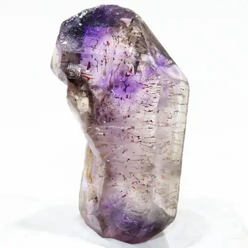 天然紫超七水晶原石骨干闪灵钻灵修冥想能量疗愈石头矿物标本