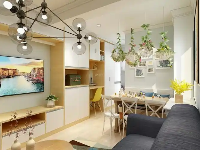 41平小清新北欧小户型装修效果图案例