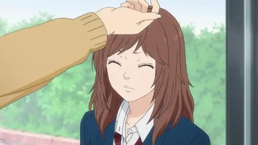 二次元 摸摸头 摸摸脸 温馨 卡哇伊 小乖乖 动漫 图片