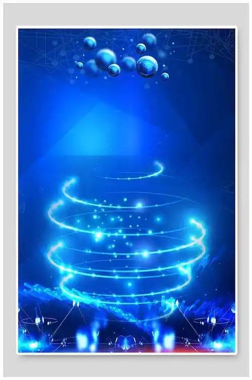 深蓝色科技背景海报
