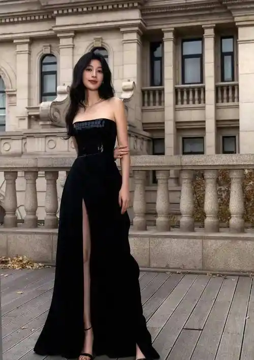 张俪黑色长裙尽显御姐优雅风采!_魅力_连衣裙_世界