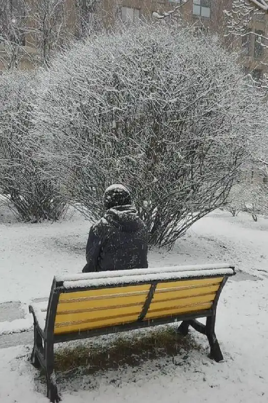 潘长江卖酒事件后晒近况独自走在雪中眼神忧郁背景凄凉显落寞