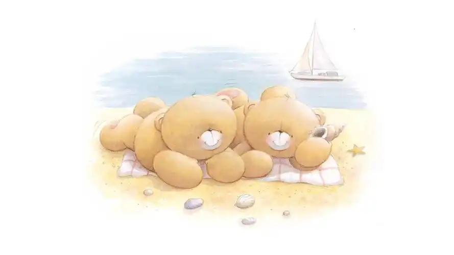 可爱的小熊电脑桌面壁纸下载