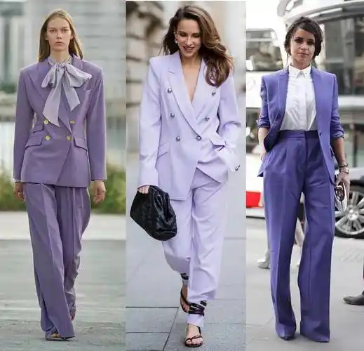 蓝紫色不愧是2022年度流行色春天这样搭配也太好看了吧