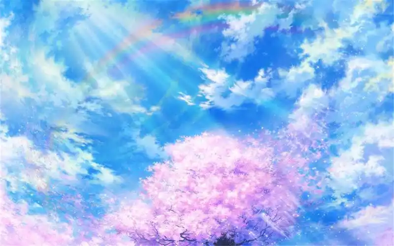 唯美动漫天空背景,高清壁纸图片,卡通矢量-回车桌面