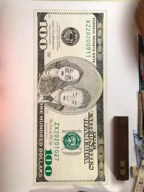 手绘各国纸币可定制哦