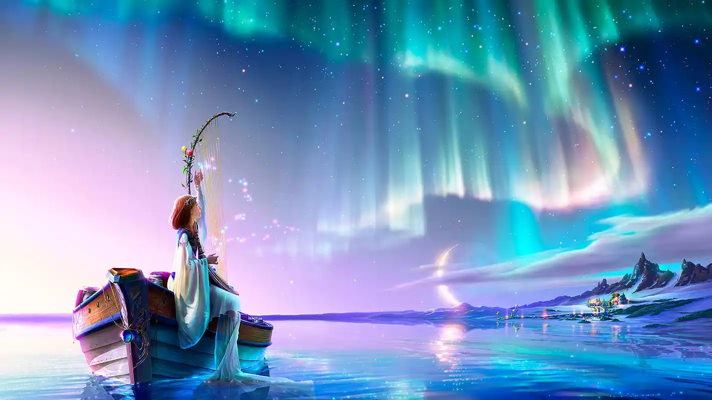 极光 二次元唯美壁纸#二次元美图# #动漫美图