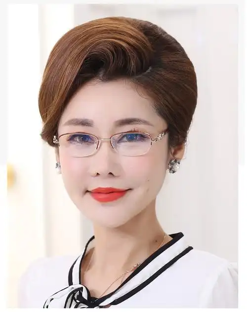 时尚超轻女款中老年远近老光眼镜高清四叶草常规版5559岁建议200度