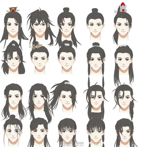 古风男性的发型设计