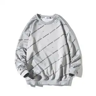 卫衣男ins涂鸦字母情侣