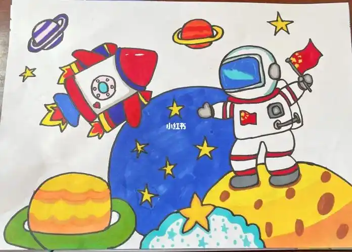 01航天梦每天一幅儿童画