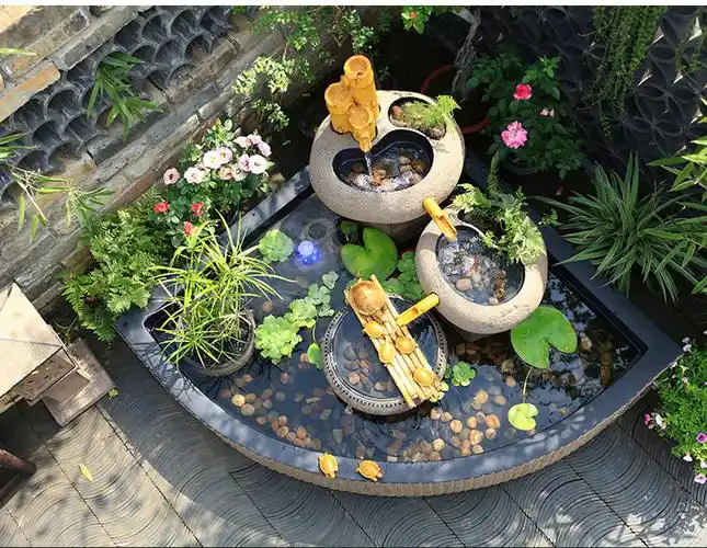 汉韵堂庭院流水摆件园林花园水景布置户外循环水鱼池水池水系造景 s