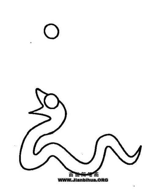 冬眠蛇简笔画 冬眠蛇的简笔画