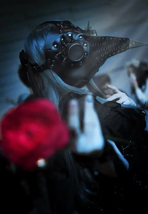 蒸汽朋克中世纪瘟疫cos游戏动漫人物头套乌鸦长鸟嘴面具男女家居用品