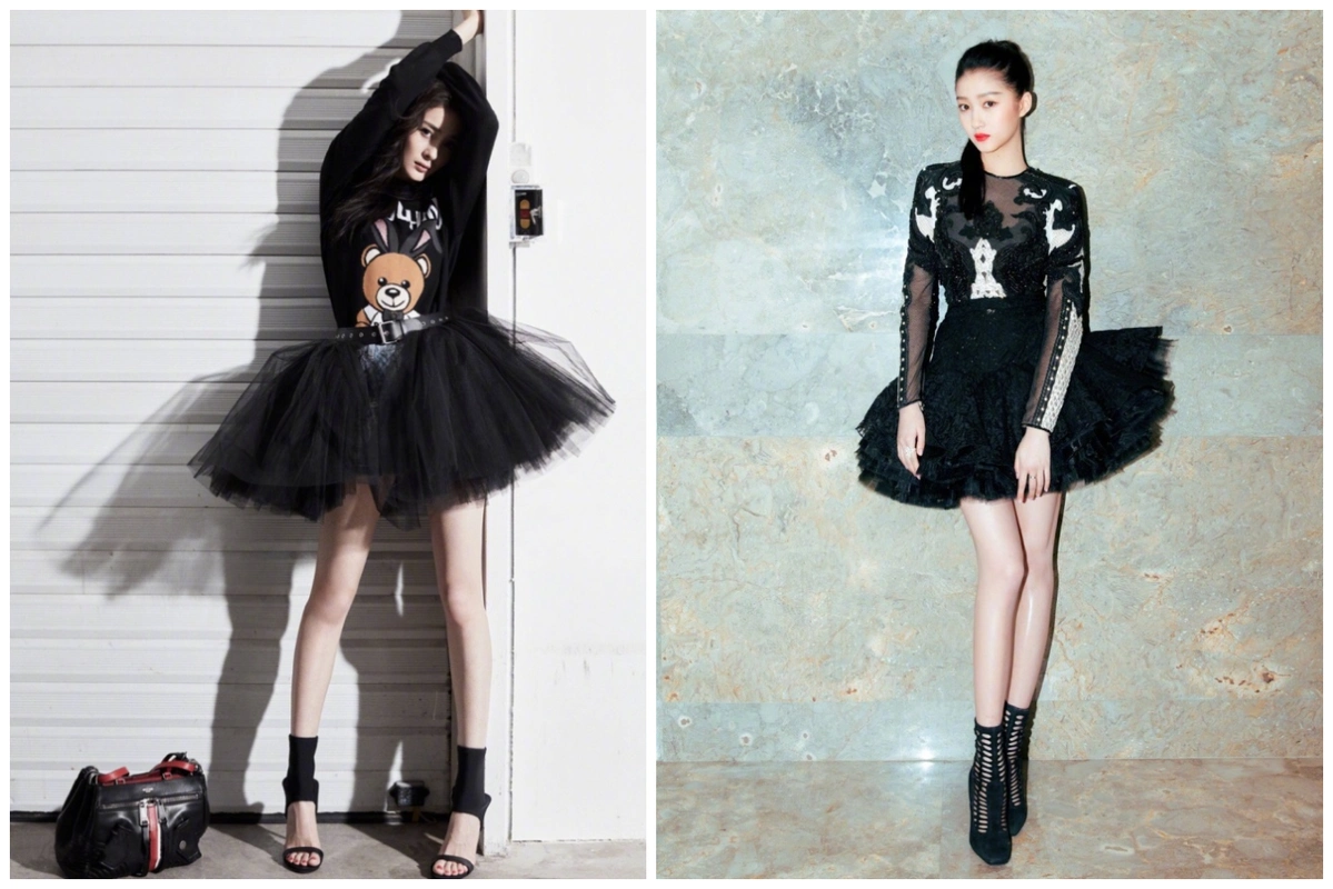 关晓彤和杨幂撞裙又撞腿,网友直呼:没有对比就没有伤害啊!