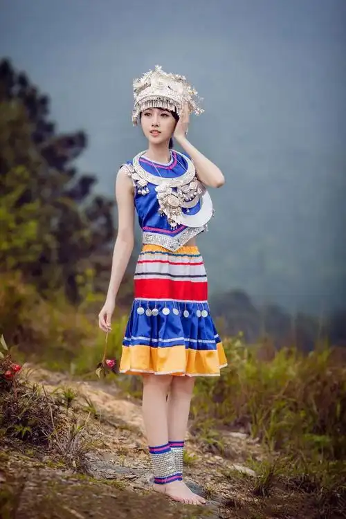 少数民族瑶族的美女,清新自然,清水出芙蓉