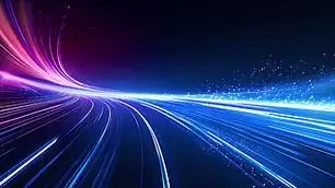 蓝紫色曲线科技感线条背景