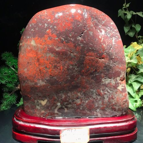 天然奇石玉石红碧玉原石鸡血石家居办公室摆件收藏送礼 佳品