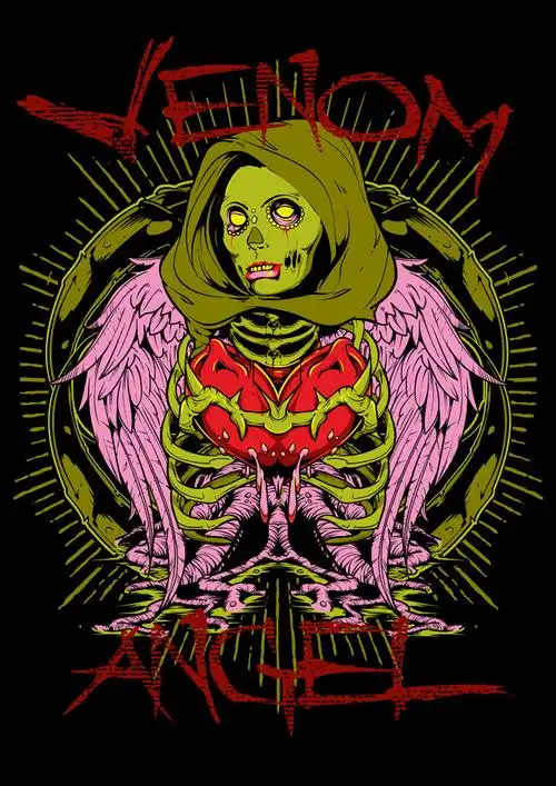 骷髅魔鬼图案矢量素材下载(图片id:377676)_-印花图案-矢量素材_ 集图