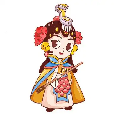 京剧卡通人物京剧角色素材插画png