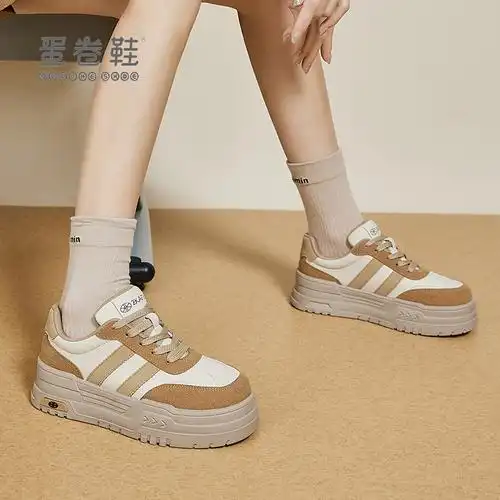 蛋卷鞋运动鞋女登山厚底2024新款秋冬增高鞋休闲透气防滑老爹鞋潮