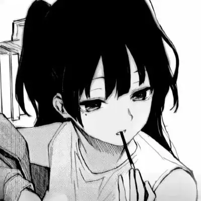 高质量动漫女头黑白图片 高清好看的黑白画女动漫_女生微信头像_头像