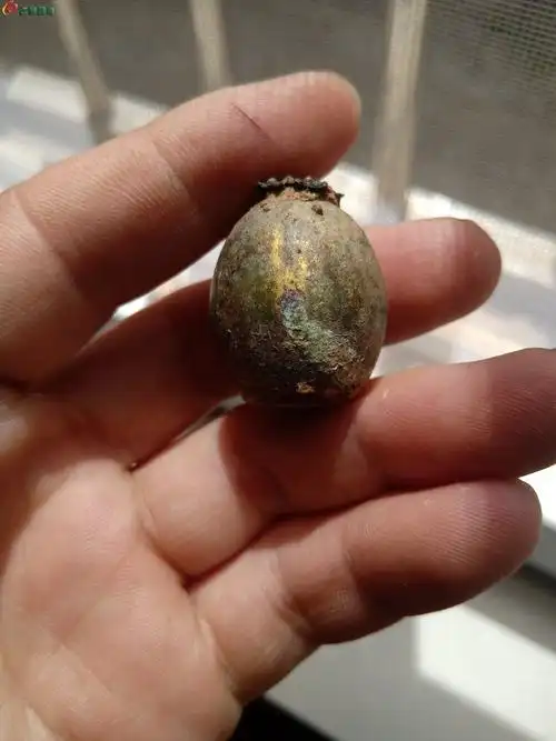 03清代老铜鎏金官帽顶珠一个