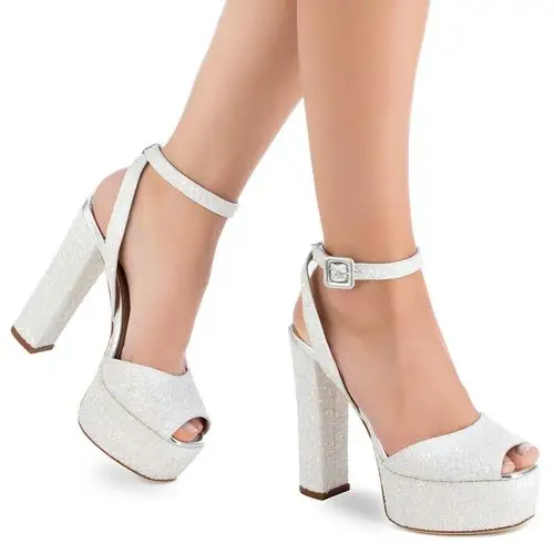 欧美女士鱼嘴防水台高跟凉鞋外贸大码女鞋成都厂家直销