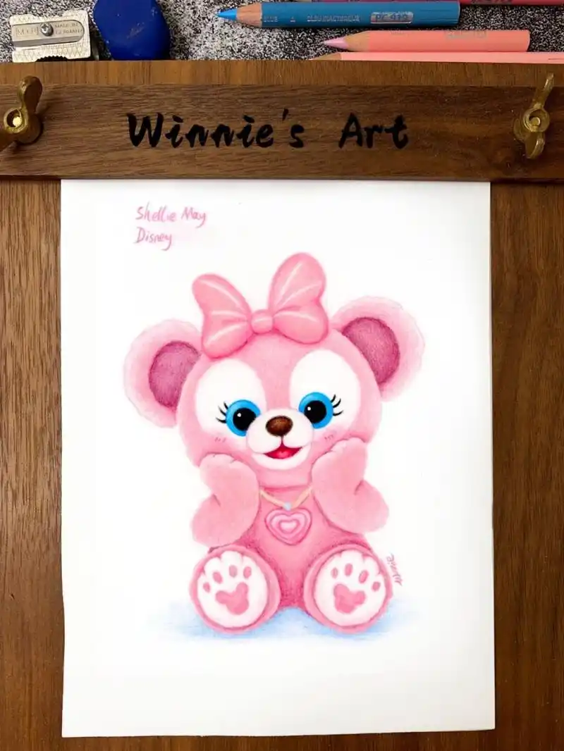 【手绘彩铅迪士尼七宝】雪莉玫/附线稿 老规矩:完整绘画过程视频在