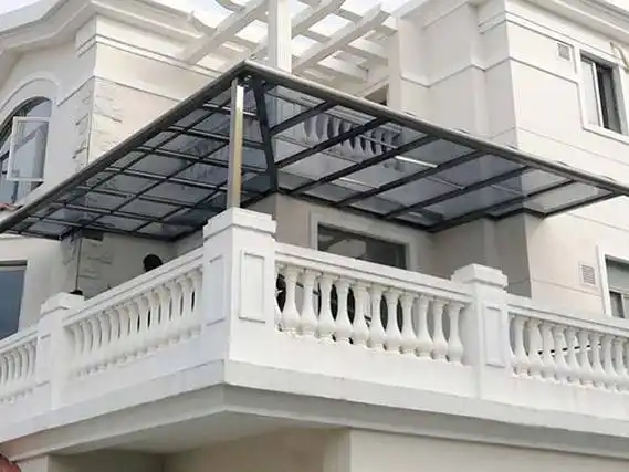 济宁休闲露台遮阳雨棚-济宁行安铝合金雨棚