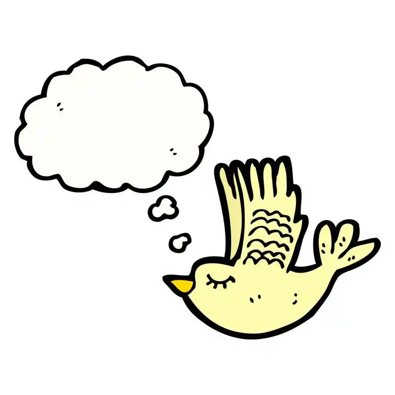 会飞的鸟,矢量, 卡通白色背景上只飞翔的小鸟