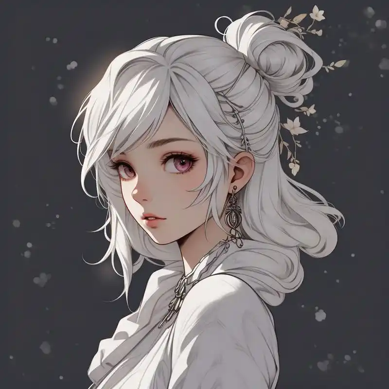 996903白发卡通女神头像