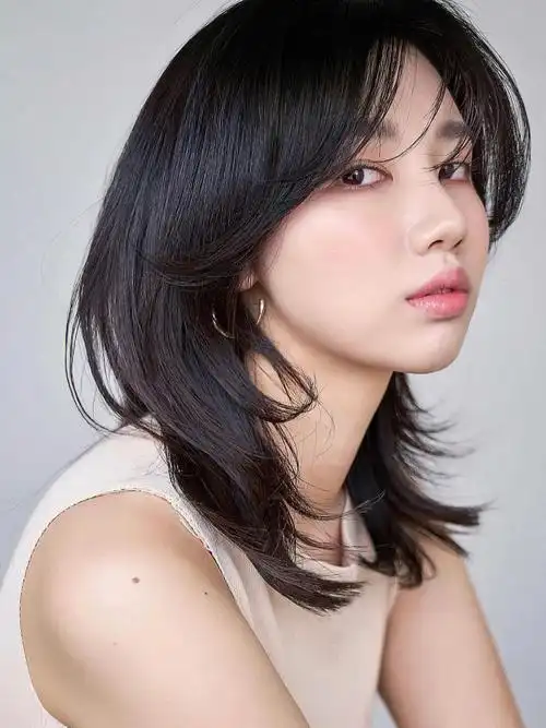 上海发型设计  #中长发发型 #锁骨发  #摩根烫  #高层次发型在