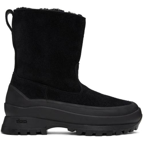 diemme 奢侈品潮牌 男士 黑色 belluno 中筒靴 black suede shearling