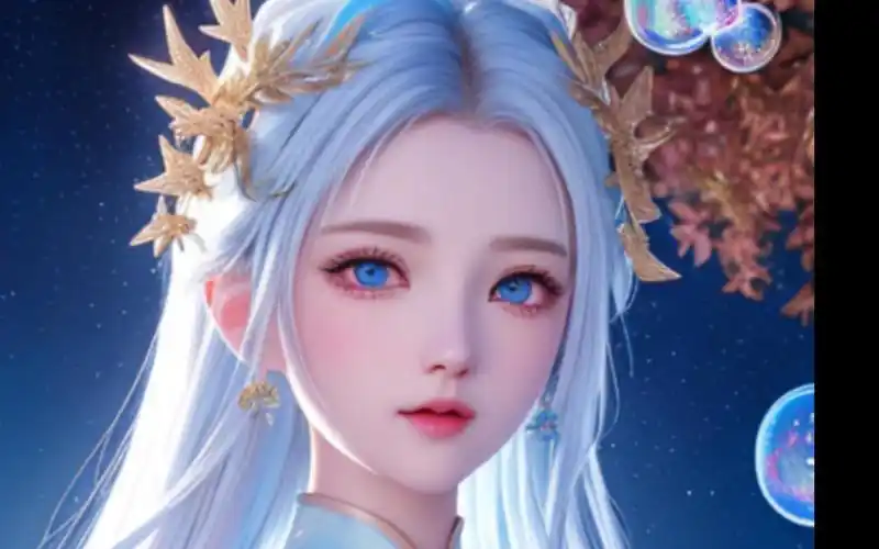 (ai绘画)银发古风美女七十八